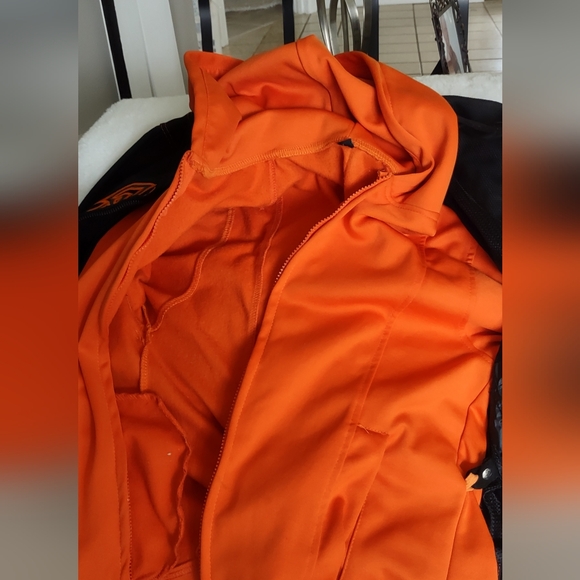 Women's textile motorcycle jacket with embroidered tribal deco. Size Large. - Picture 6 of 8